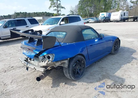 2002 Honda S2000 from USA, damaged, VIN JHMAP11452T009221